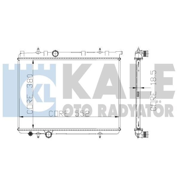 KALE OTO Radyatör 2031011AB Su Radyatörü 206 98- 1.6 16V Tu5Jp4 1.4 8V Tu3Jp 206 - Te3 09- 1.4I 1.4
