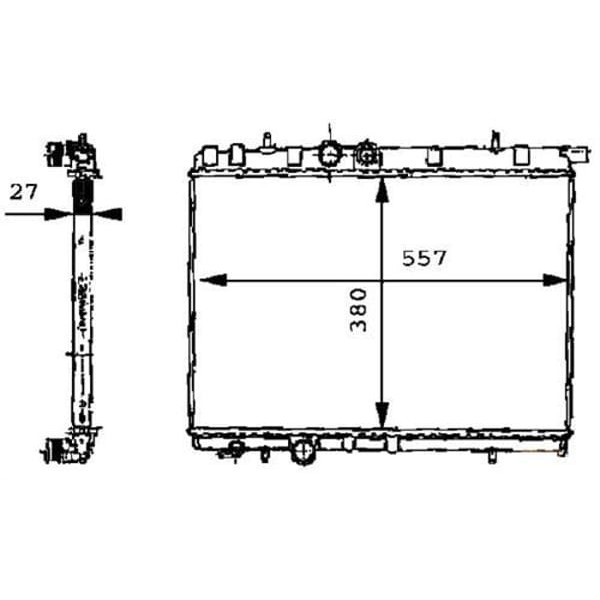 KALE OTO Radyatör 2033011AB Su Radyatörü 206 98- 307  1.4 HDI 1.4I 1.4 16V 2.0 HDI 2.0 16V Partner 0 
