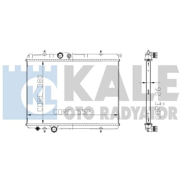 KALE OTO Radyatör 2036011AB Su Radyatörü 206 98- 307  1.4 HDI 1.4I 1.4 16V 2.0 HDI 2.0 16V Partner 0 