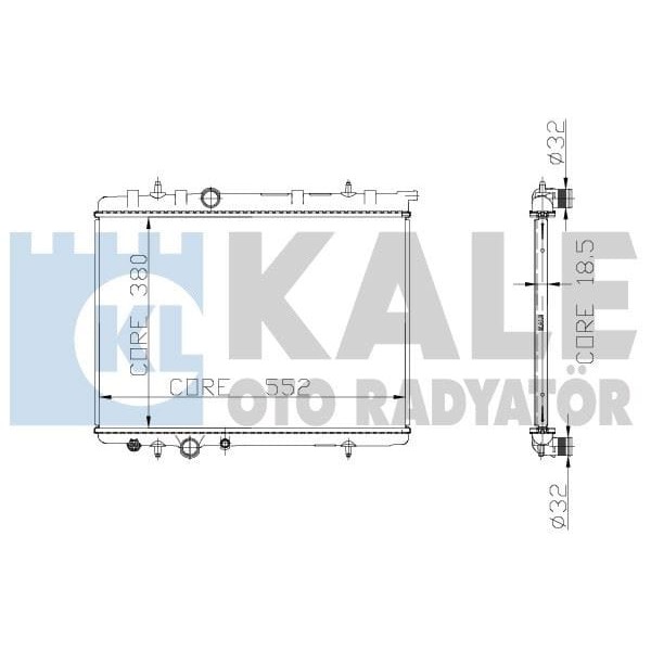 KALE OTO Radyatör 2045021AB Su Radyatörü 307 Xsara 2.0İ 16V 1.9D 2.0 HDI Al Pl Brz