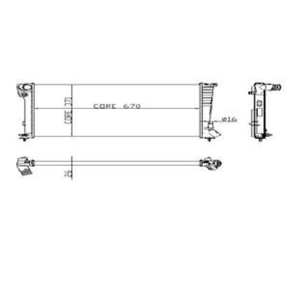 KALE OTO Radyatör 2050031AB Su Radyatörü Partner 98- / Xsara Berlingo 98- 1.9D Dw8 98-02 Ac 1 Sıra A 