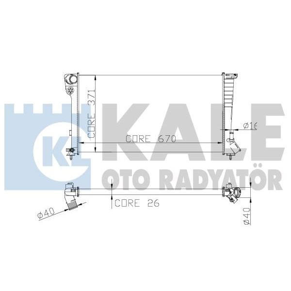 KALE OTO Radyatör 2051011AB Su Radyatörü 306 II 1.9Td Al Pl Brz 