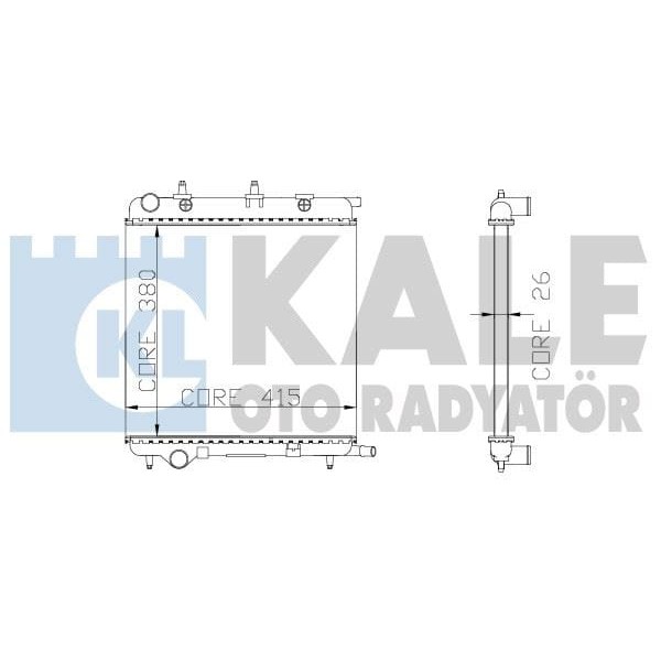 KALE OTO Radyatör 2066011AB Su Radyatörü P207 C2 1.4 Hdi 