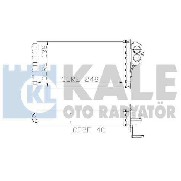 KALE RADYATÖR 2081822AL Kalorifer Radyatörü 206 98- 206 - Te3 09- / Xsara 99- 247X134