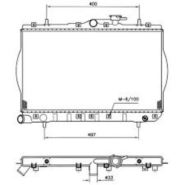 KALE OTO Radyatör 2401011AB Su Radyatörü Accent 95-00 1.3 1.5 Mt Excel 95- 1 Sıra Ab