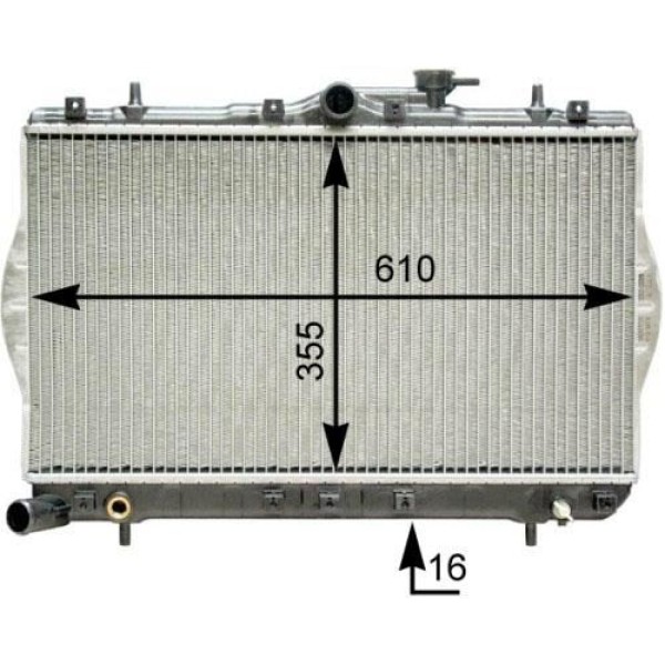 KALE OTO Radyatör 2402021AB Su Radyatörü Accent 95-00 1.3 1.5 Mt Excel 95-