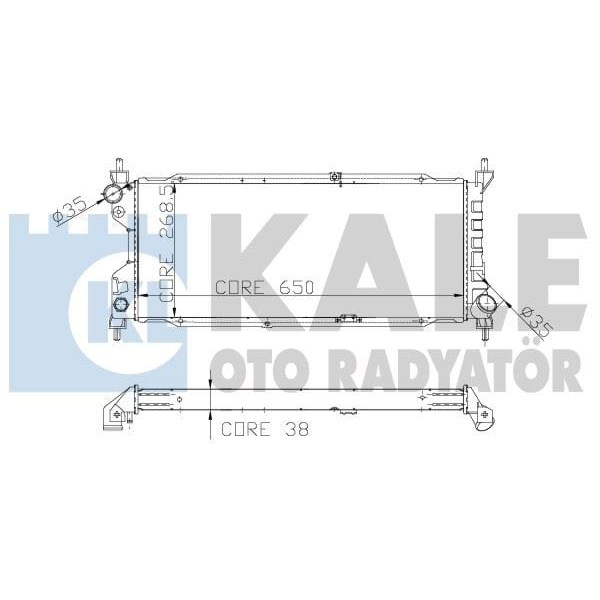 KALE OTO Radyatör 2502012PA Su Radyatörü Corsa B 93-00 1.5D 1.7D Mt Combo 96-00 1.7D Mt