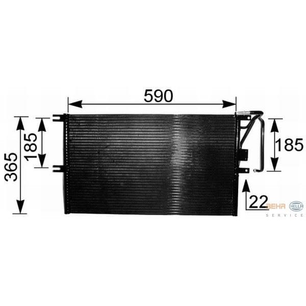 KALE OTO Radyatör 250ABC010 Klima Radyatörü 1 Sıra Ab Sıstem 590X365X22