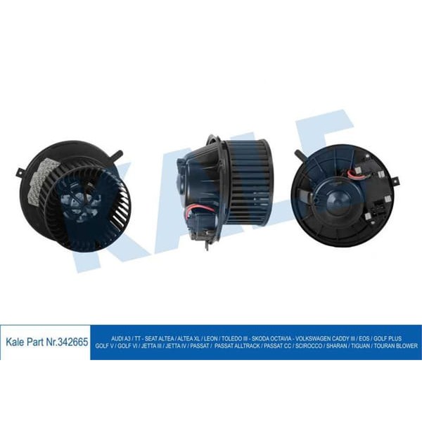 KALE OTO Radyatör 342665 Kalorifer Motoru Megane II 04- 1.5 DCI / Golf V 03- Golf VI 08- Eos 06- Jet 