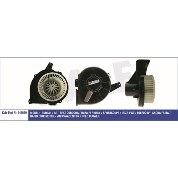KALE OTO Radyatör 342680 Kalorifer Motoru Polo IV 01- Polo V 09- Fox 05- / A1 10- A2 00- / Cordoba 0