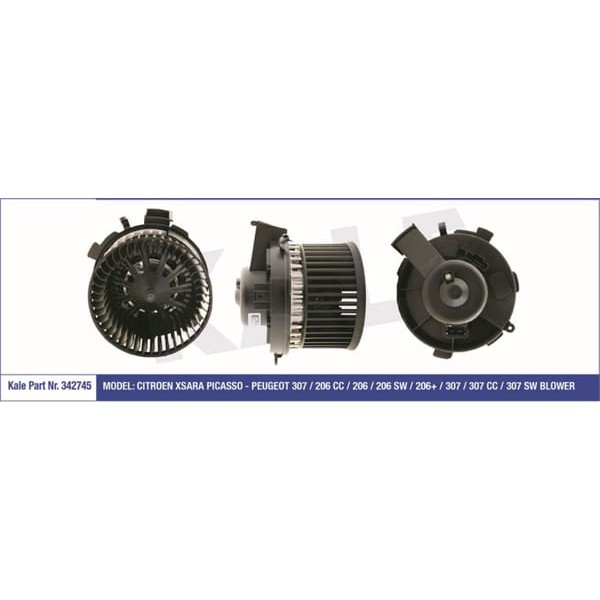 KALE OTO Radyatör 342745 Kalorifer Motoru 206 Cc 307 Sw Oto. Ac