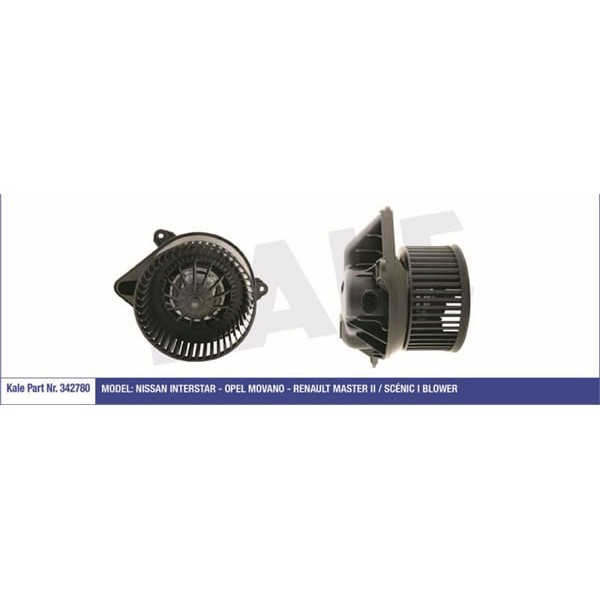 KALE OTO Radyatör 342780 Kalorifer Motoru Scenic I 98- Master II 98- / Movano A 98- / Interstar 02-