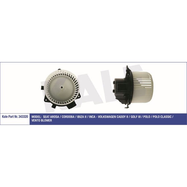 KALE OTO Radyatör 343320 Kalorifer Motoru Golf III 94- Polo Classıc 96- Vento 91- Caddy II 95- / Cor