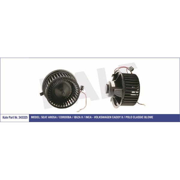 KALE OTO Radyatör 343325 Kalorifer Motoru Polo Classıc 96- Caddy II 95- / Cordoba 93- Arosa 97- Ibiz