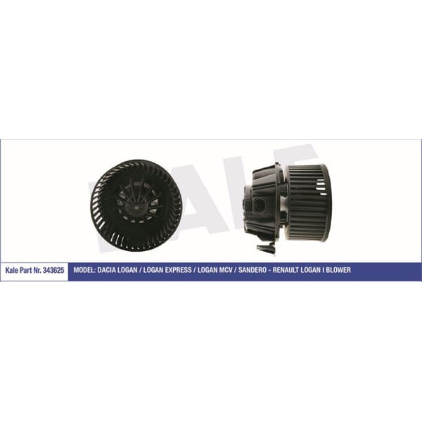 KALE OTO Radyatör 343625 Kalorifer Motoru Logan Sandero Mcv 