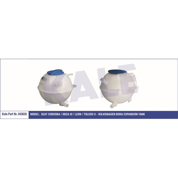 KALE RADYATÖR 343635 Radyatör Yedek Su Deposu Golf IV Bora / A3 97-03 / Cordoba Toledo II Ibiza