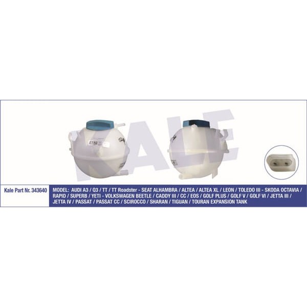 KALE RADYATÖR 343640 Radyatör Yedek Su Deposu Golf V VI Jetta III IV Passat Cc Scırocco Tiguan C