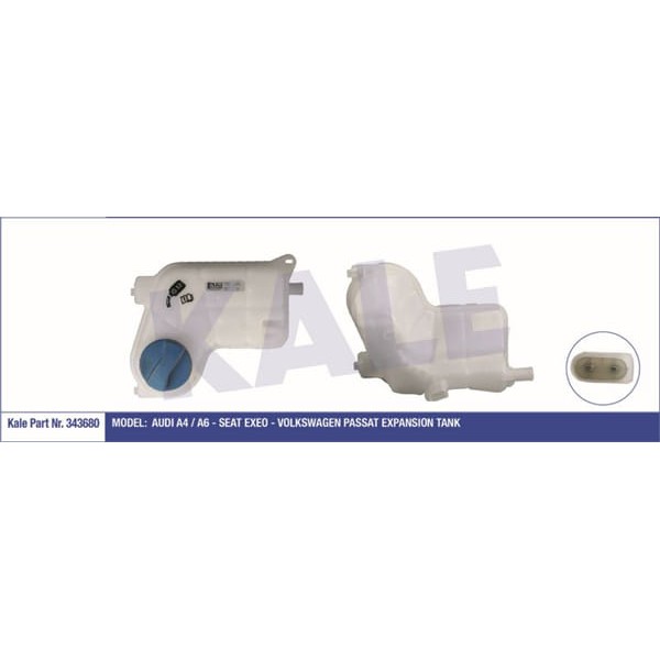KALE RADYATÖR 343680 Radyatör Yedek Su Deposu Passat / A4 A6 / Exeo 2.0 Alt 1.6 Alz