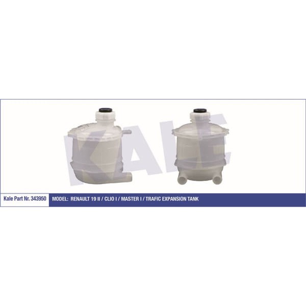 KALE RADYATÖR 343950 Radyatör Yedek Su Deposu R11 Flash R19 R21 CLIO I Express Kapaklı 