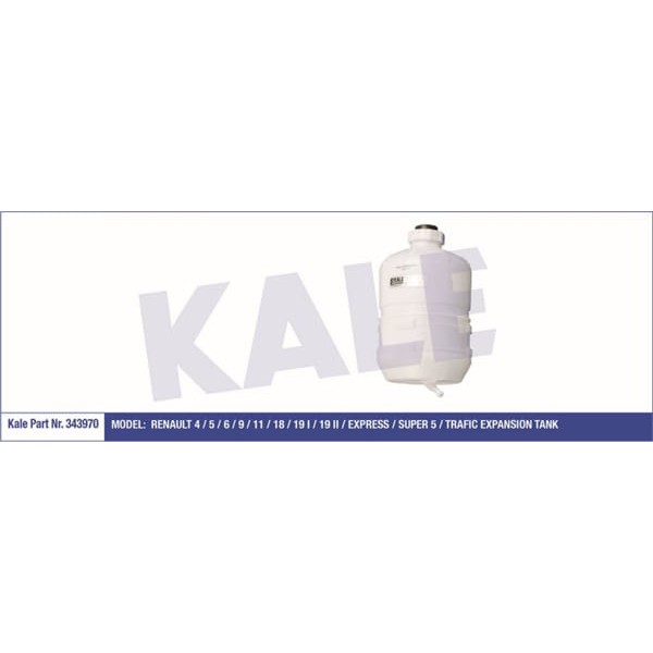 KALE RADYATÖR 343970 Radyatör Yedek Su Deposu Renault 9 R11 Renault 12 Toros R19 Kapaklı 