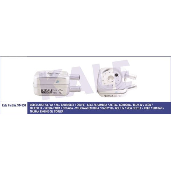 KALE OTO Radyatör 344350 Yağ Soğutucusu Golf IV 98- 1.6I 2.0I Golf V 04- 1.6 16V Bora 98- 1.6I 2.0I