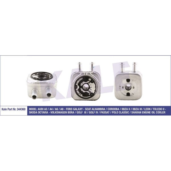 KALE OTO Radyatör 344360 Yağ Soğutucusu Golf IV 98- 1.9 TDI 2.3I İnce Bora 98- 1.9 TDI 2.3I Passat B
