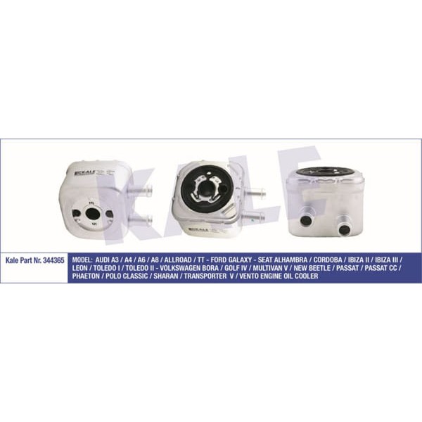 KALE OTO Radyatör 344365 Yağ Soğutucusu Golf IV 97- 1.9 TDI 2.3I Kalın Bora 98- 1.9 TDI 2.3I Passat 