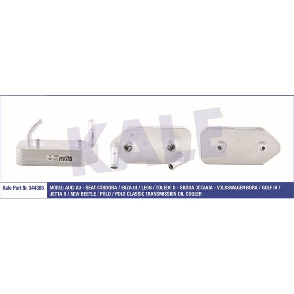 KALE OTO Radyatör 344385 Yağ Soğutucusu Golf IV 97- Bora 98- 1.6 1.9 TDI 2.0I Polo III 99- / A3 96-