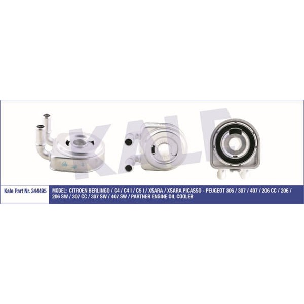 KALE OTO Radyatör 344495 Yağ Soğutucusu 206 98- 1.9D 2.0 16V 306 98- 1.9D 307 01-05 2.0 16V 407 04-