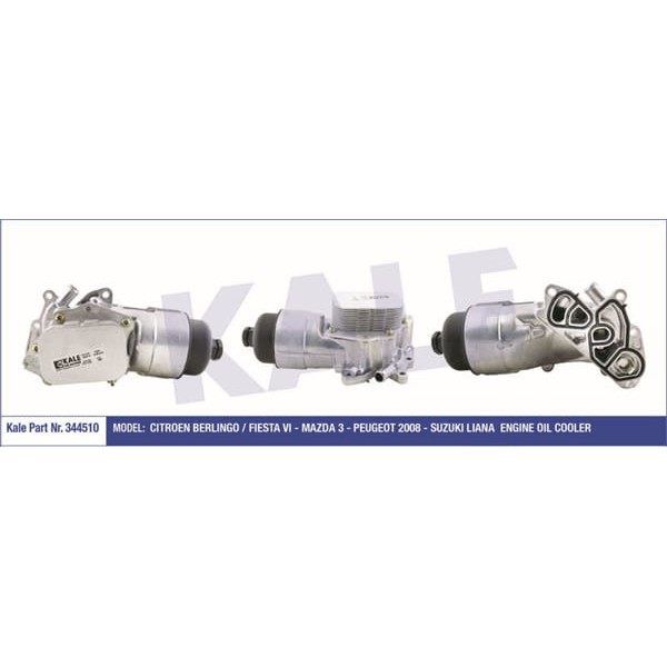 KALE OTO Radyatör 344510 Yağ Soğutucusu 206 207 307 2008 Bipper / C2 C3 Nemo Berlingo / Cmax Fiesta