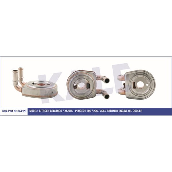 KALE OTO Radyatör 344520 Yağ Soğutucusu 206 98- 1.9D 306 98- 1.9D Partner 96- 1.9D Dw8 / Xsara 97-00 