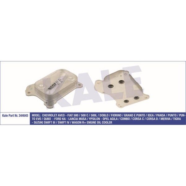 KALE OTO Radyatör 344645 Yağ Soğutucu İnce Corsa C D Merıva Doblo Fiorino Punto Idea 1.3 D Z13Dtj 