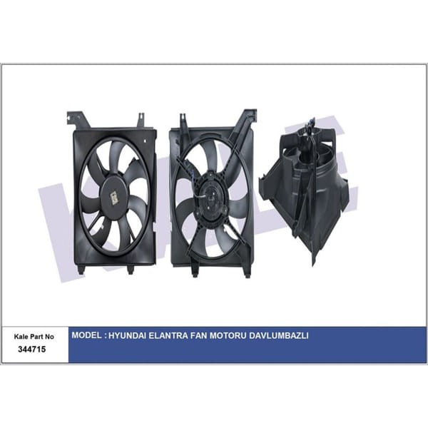 KALE OTO Radyatör 344715 Fan Motoru Davlumbazlı Elantra