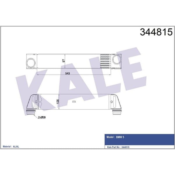 KALE OTO Radyatör 344815 Turbo Radyatörü Bmw 5 