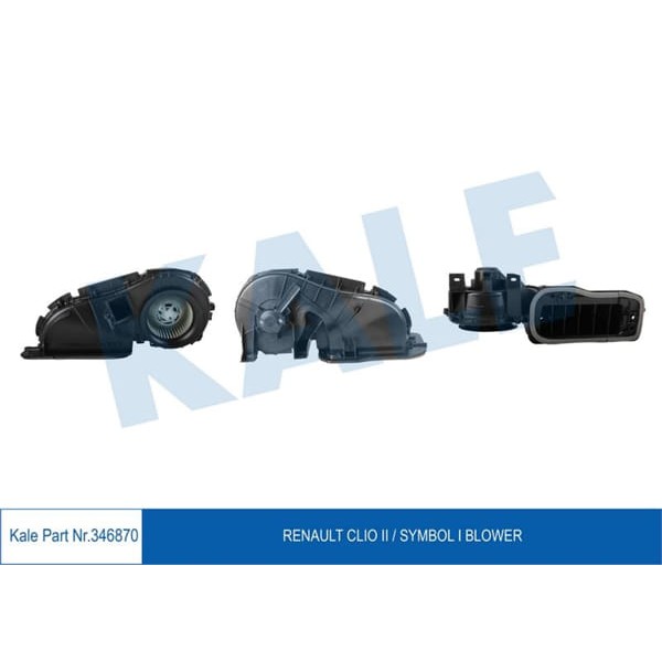 KALE OTO Radyatör 346870 Kalorifer Motoru CLIO II 