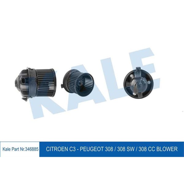 KALE OTO Radyatör 346885 Kalorifer Motoru 308 / C3 C4 Ds4 1.4 Vtı 1.6 HDI 