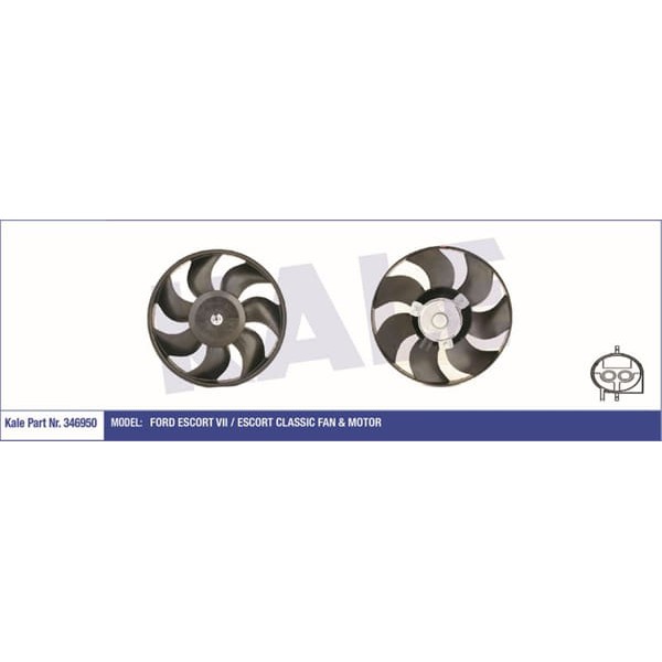 KALE OTO Radyatör 346950 Fan Motoru Escort Vıı Escort Classıc Davlumbazlı 