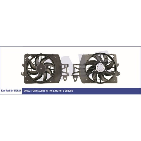 KALE OTO Radyatör 347020 Fan Motoru Escort Vıı Davlumbazlı 