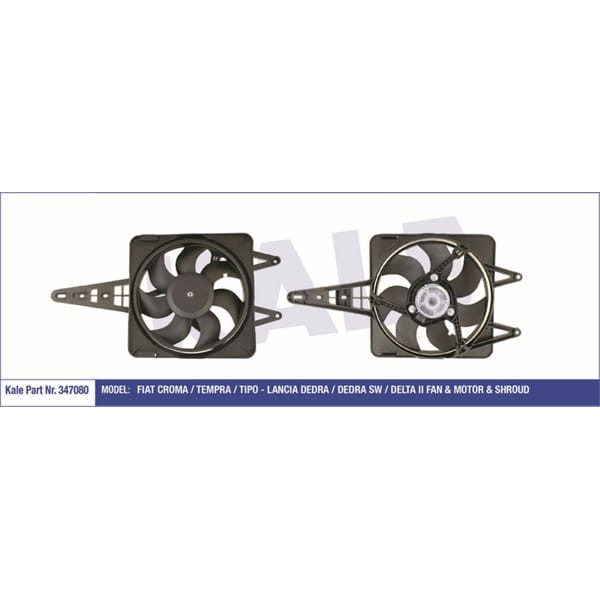 KALE OTO Radyatör 347080 Fan Motoru Tempra Tpsx Nac Tipo Uno Davlumbazlı