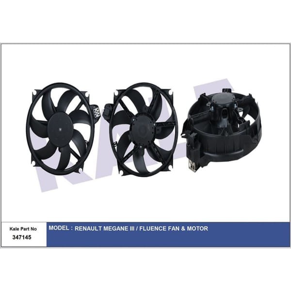 KALE OTO Radyatör 347145 Fan Motoru Megane III 08- Fluence 08- 