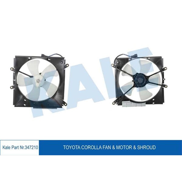 KALE OTO Radyatör 347210 Fan Motoru Davlumbazlı Corolla 