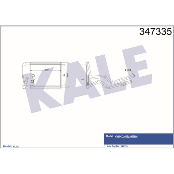 KALE RADYATÖR 347335 Kalorifer Elantra