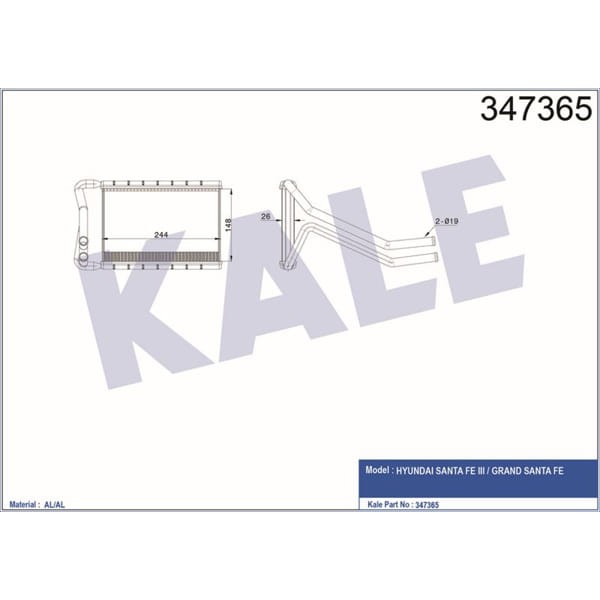 KALE RADYATÖR 347365 Kalorifer Radyatörü Santafe 12- 97138-W000
