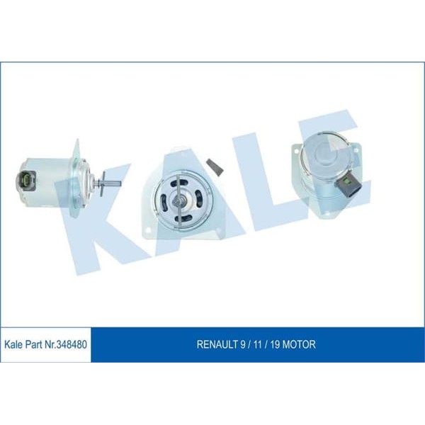 KALE OTO Radyatör 348480 Fan Motoru Renault 9 R11 R19 Kablolu Tek Motor 