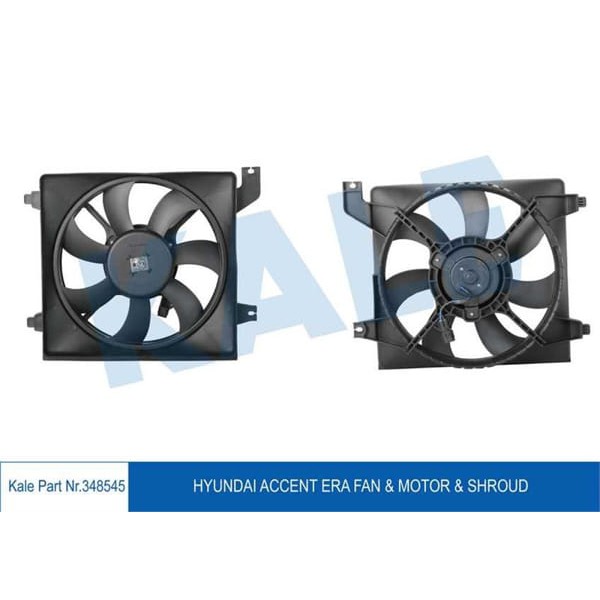 KALE OTO Radyatör 348545 Accent Era Fan - Motor - Davlumbazı