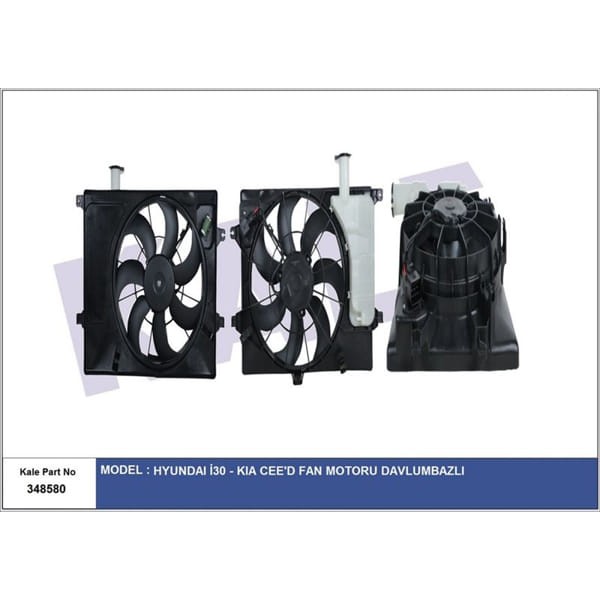 KALE OTO Radyatör 348580 Fan Motoru İ30-Kıa Cee D Davlumbazlı