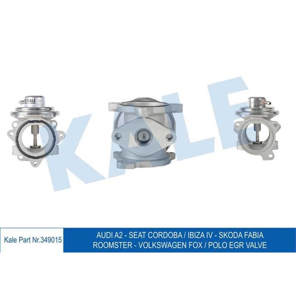 KALE OTO Radyatör 349015 EGR Valfi  Polo 01-09 A2 00-05 Cordoba Ibiza 05-09 Fabia 05- 1.4TDI Bnm Bnv 