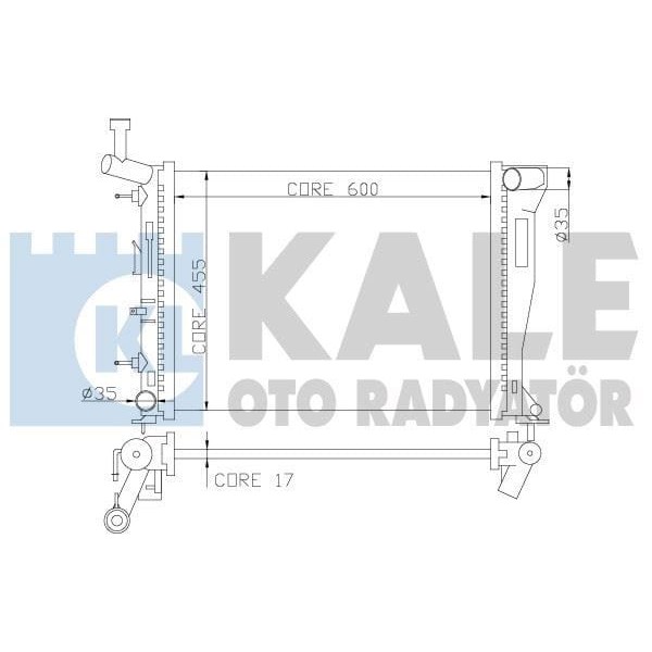 KALE OTO Radyatör 350100 Radyatör İ30 Kia Pro Ceed Al Pl Brz 600X458X16 