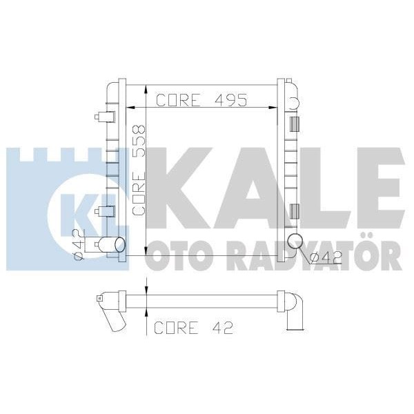 KALE OTO Radyatör 350300 Su Radyatörü Range Rover II 495X558X42 