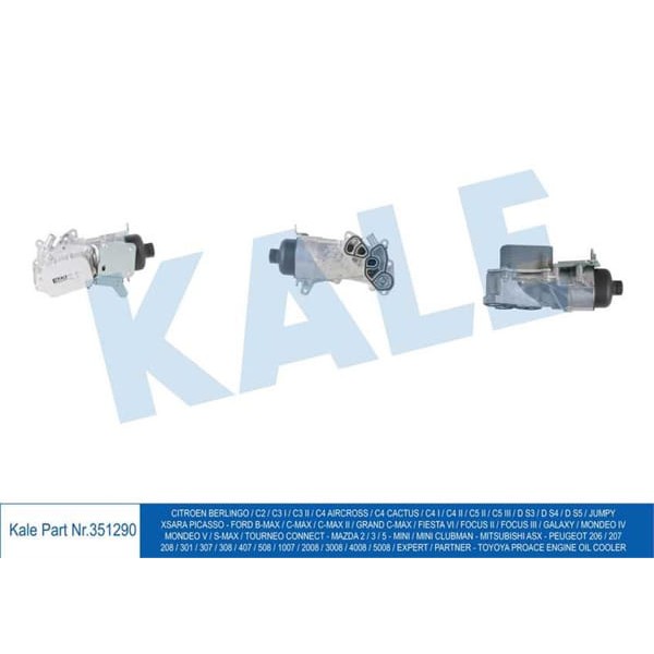 KALE OTO Radyatör 351290 Yağ Soğutucu Part-Berl-Fiesta VI Focus Connect C2 C3 C3 C4 C5 Ds3 Jumpy 307 